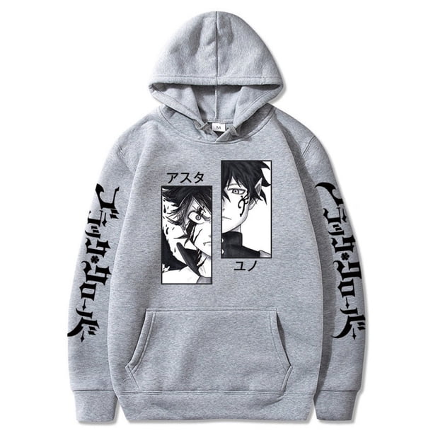Black Clover Hoodies Sweatshirt Streetwear Adult Harajuku Printed Logo Pullovers