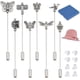 thumbnail image 1 of 8 alfileres de sombrero con diseño de perla blanca o mariposa, broches vintage de seguridad, para corbata, bufanda y sombreros de vaquero occidentales., 1 of 9
