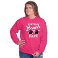 thumbnail image 4 of Resting Beach Face Summertime Vibes Women Crewneck Sweatshirt Brisco Brands S, 4 of 5