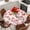 White Light Pink Scarlet, variant on Valentine's Day Round Tablecloth, Fitted Table Cover with Elastic for 55"-60" Round Tables, Blue Heart Love Modern Romantic Minimalist Table Cloth Outdoor Indoor Dinning Party Waterproof Tablecloths