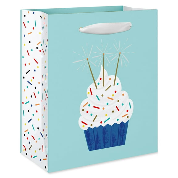 American Greetings Small Birthday Gift Bag, Cupcake On Teal (5.5" x 6.5" x 3") 1-Count