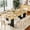 Wood Color, variant on Kicctian 71" Long Rectangular Dining Table for 6-8, Wooden Tabletop with Heavy Duty Metal Pedestal Legs, Dining Table for Home, Apartment or Conference Room, Wood Color (only table)