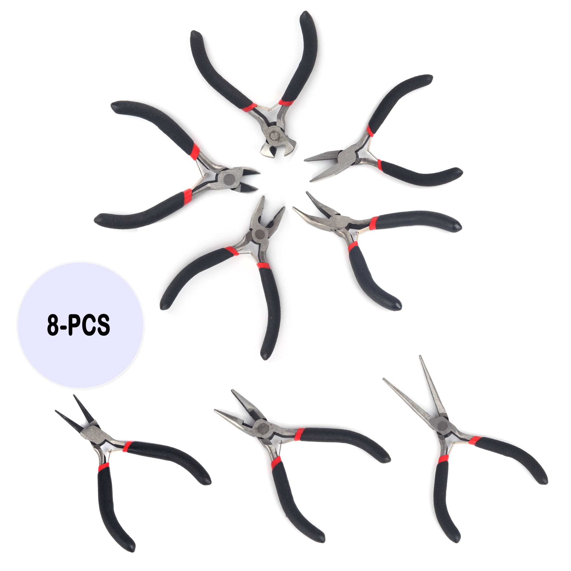 SAYFUT 8piece Utility Pliers Set, Hobby Craft Beading Jewellery