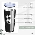 thumbnail image 2 of Soccer Tumbler 20oz Funny Stainless Steel Insulated Tumblers with Lid and Straw Sport Travel Coffee Mug Tea Wine Cups Water Bottle Sport Gifts for Women Men Sports Lover, 2 of 6