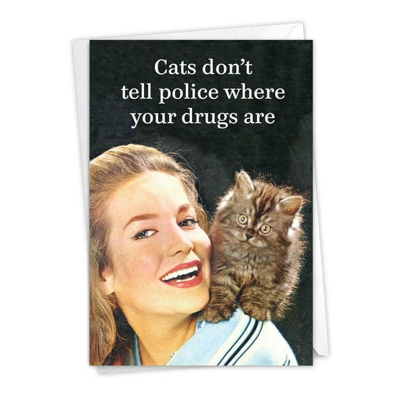 1 Funny Birthday Card with Envelope - Mum Cats C7261BDG