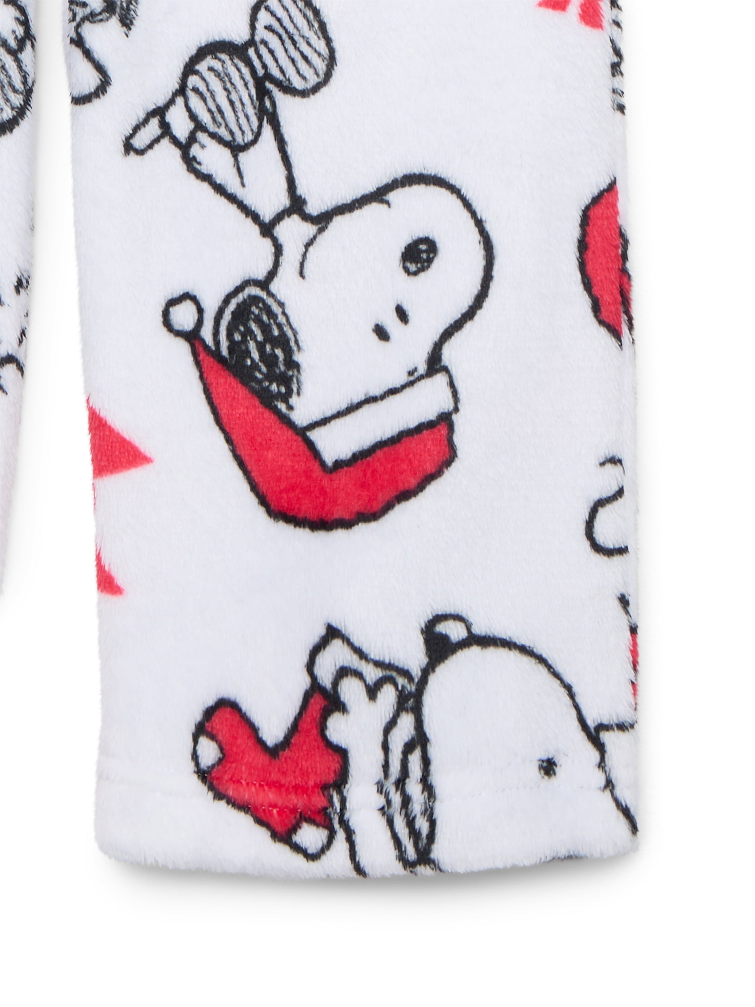 Peanuts Little and Big Girls Snoopy Holiday Plush Pajama Pants, Sizes 4-16