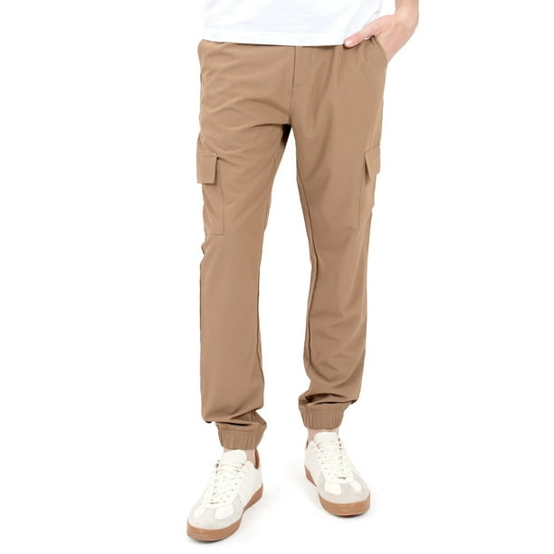 Pantalón Para Hombre Jogger Cargo De Nylon Quarry Color Khaki