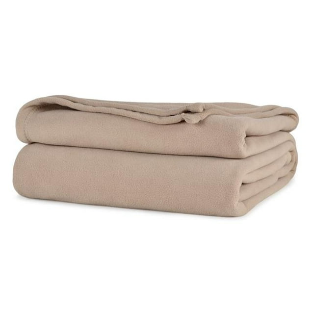 Rifz BMLBG669025 Couverture Polaire Collection BML&44; Beige - Taille Twin - Pack de 2