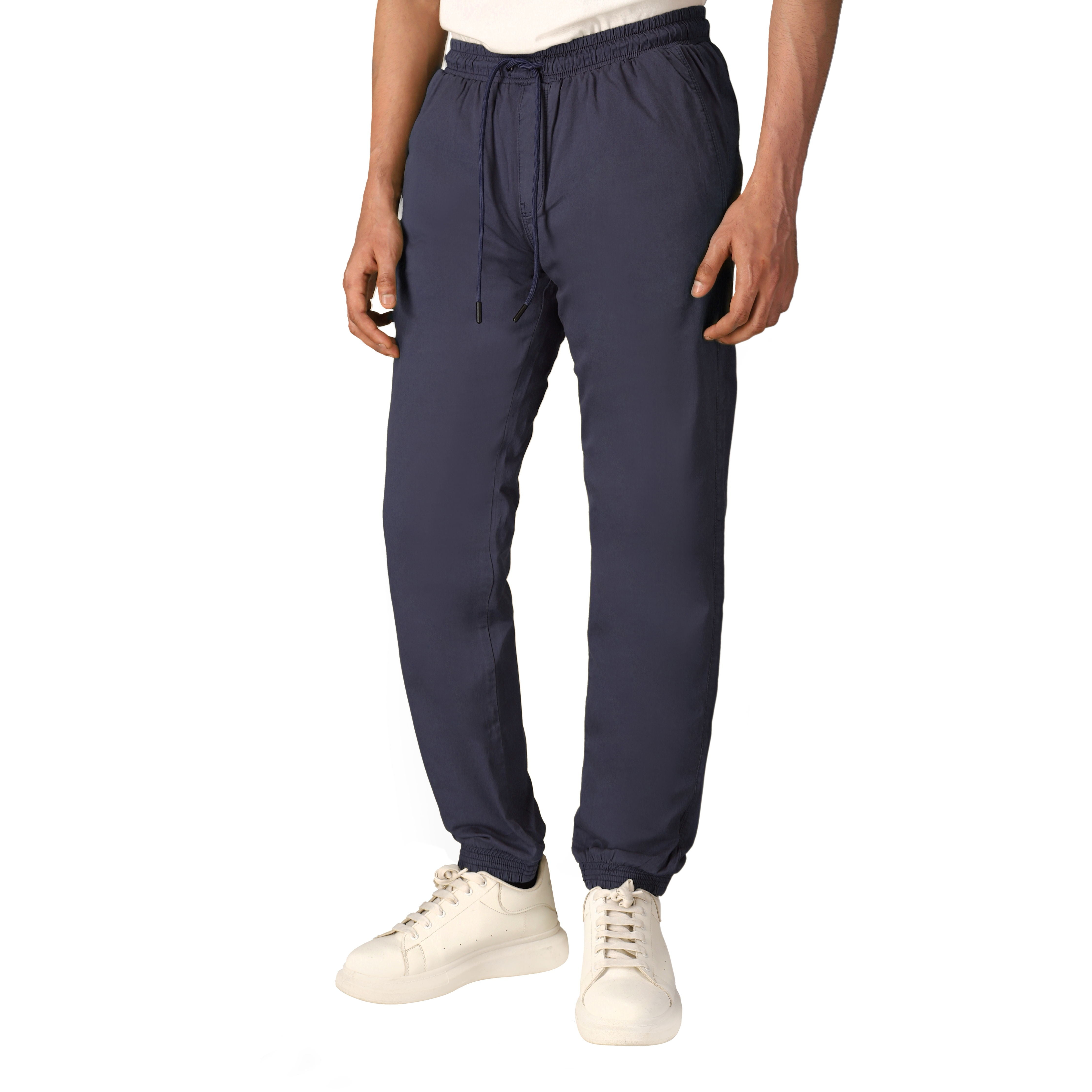 WHITEDUCK Jogger Pants for Men - Relaxed Fit Cotton Drawstring ...
