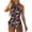 Anime Colorful Tropical Pineapples Dyeing, variant on Cute Cats Tankini Swimsuit 2 Piece Women Tummy Control Halter Swimwear Soft Ruched Bathing Suits with Bikini Briefs