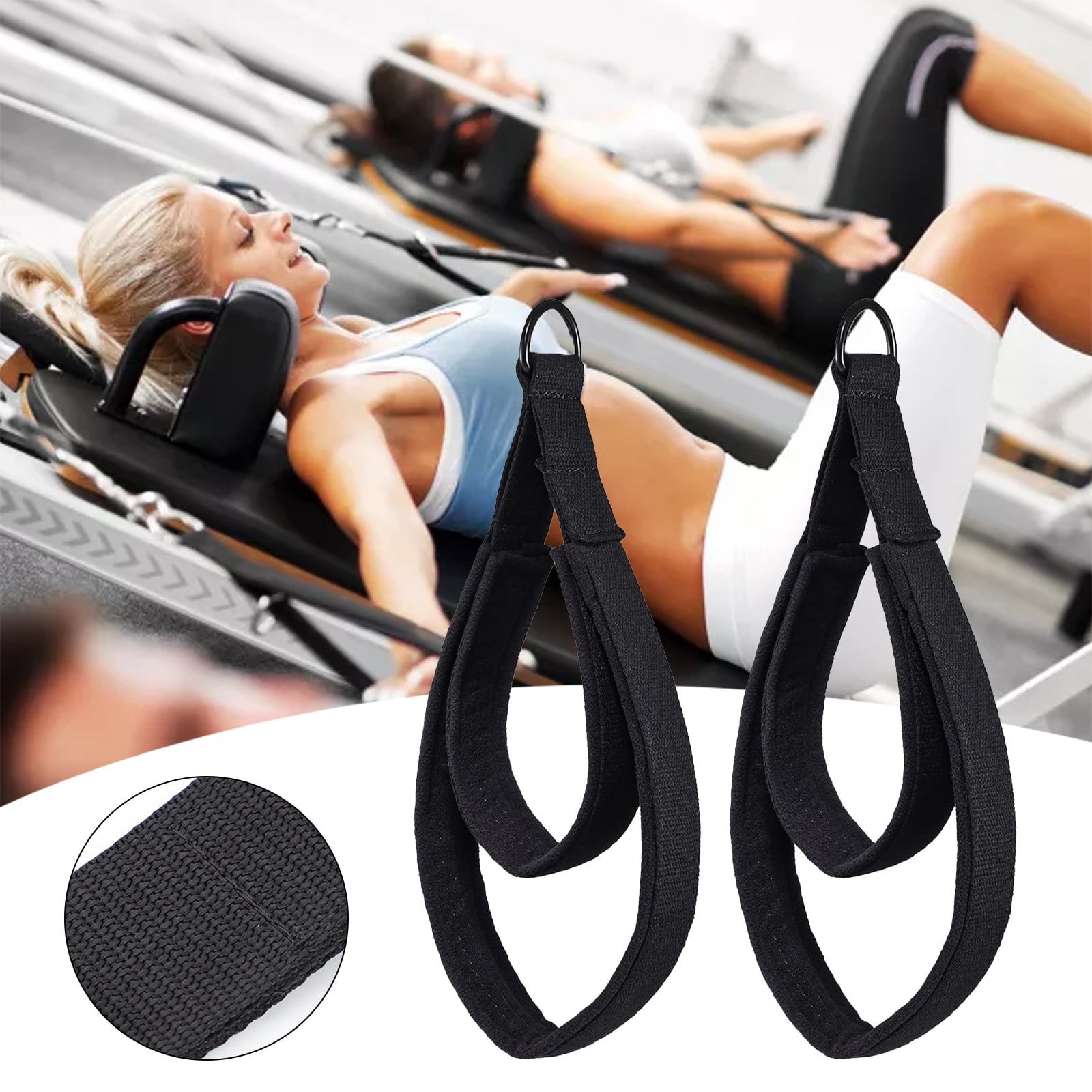 Pilates Double Loop Straps for Foot Reformer Fitness Equipment Straps 