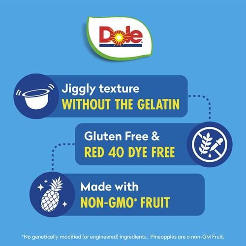Dole Fruit Bowls Pineapple In Lime Flavored Gel Snacks, 4.3Oz 4 Total Cups, Gluten & Dairy Free, Bulk Lunch Snacks For Kids & Adults - Pack of 2