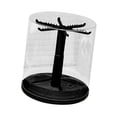 thumbnail image 2 of Vitrina transparente giratoria para llaveros, estante que ahorra espacio, apilable, para exhibir adornos en el hogar, gabinetes y escritorios. Negro, 2 of 8
