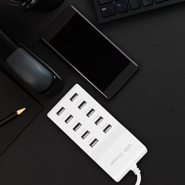 USB Adapter, Game Consoles Intelligent USB Charger, Multiple Devices For Office PC Digital Camera Mobile Phone US Plug