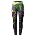 thumbnail image 4 of BOOMILK Mardi Gras Leggings for Women Trendy Print Elastic High Waisted Legging Plus Size Party Carnival Skinny Pants, 4 of 4