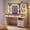 Antique White, variant on melmine Farmhouse Makeup Vanity with Sliding Mirror & Lights Large Vanity Desk with Charge Station Dressing Table with 4 Drawers & 2 Cabinets, Antique White