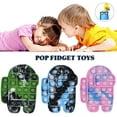 thumbnail image 3 of 4 Pcs Push Pop Bubble Fidget Sensory S Set Anxiety Stress Relieves Tools Popping Dimple Sensory For Kid Adult (Among Pack 4), 3 of 5