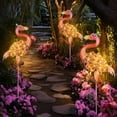 thumbnail image 5 of Solar Flamingo Lights,Solar Garden Lights Outdoor Stake Metal Flamingo Lights,Waterproof Decorative Landscape Ground Lamp for Garden Park Pathway Lawn Patio Courtyard Decorations(Warm White), 5 of 7