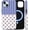 Layer Hard Cases for Girls Boy, variant on Classic Green Striped Polka Dot Pattern Magnetic Phone Case for iPhone 14/iPhone 13 6.1" Compatible with Magsafe, Retro Design Polkadot Strip Print Hybrid 2-Layer Hard Cases for Girls Boy
