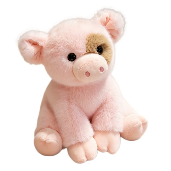 Cute Pink Spotted Pig Stuffed Animal 8.7 '' Soft Fluffy Pig Plush Doll for Home Decor, Bedroom Sofa