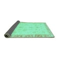 thumbnail image 2 of Ahgly Company Indoor Round Abstract Turquoise Blue Modern Area Rugs, 4' Round, 2 of 4