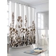 thumbnail image 3 of Fsddascl Brown Flowers Shower Curtain Set - Extra Long 72" x 96" Washable Bathtub Curtain with 12 Hooks, Vintage Country Spring Wild Floral Herbs Waterproof Fabric Stall Shower Curtains for Bathroom, 3 of 6
