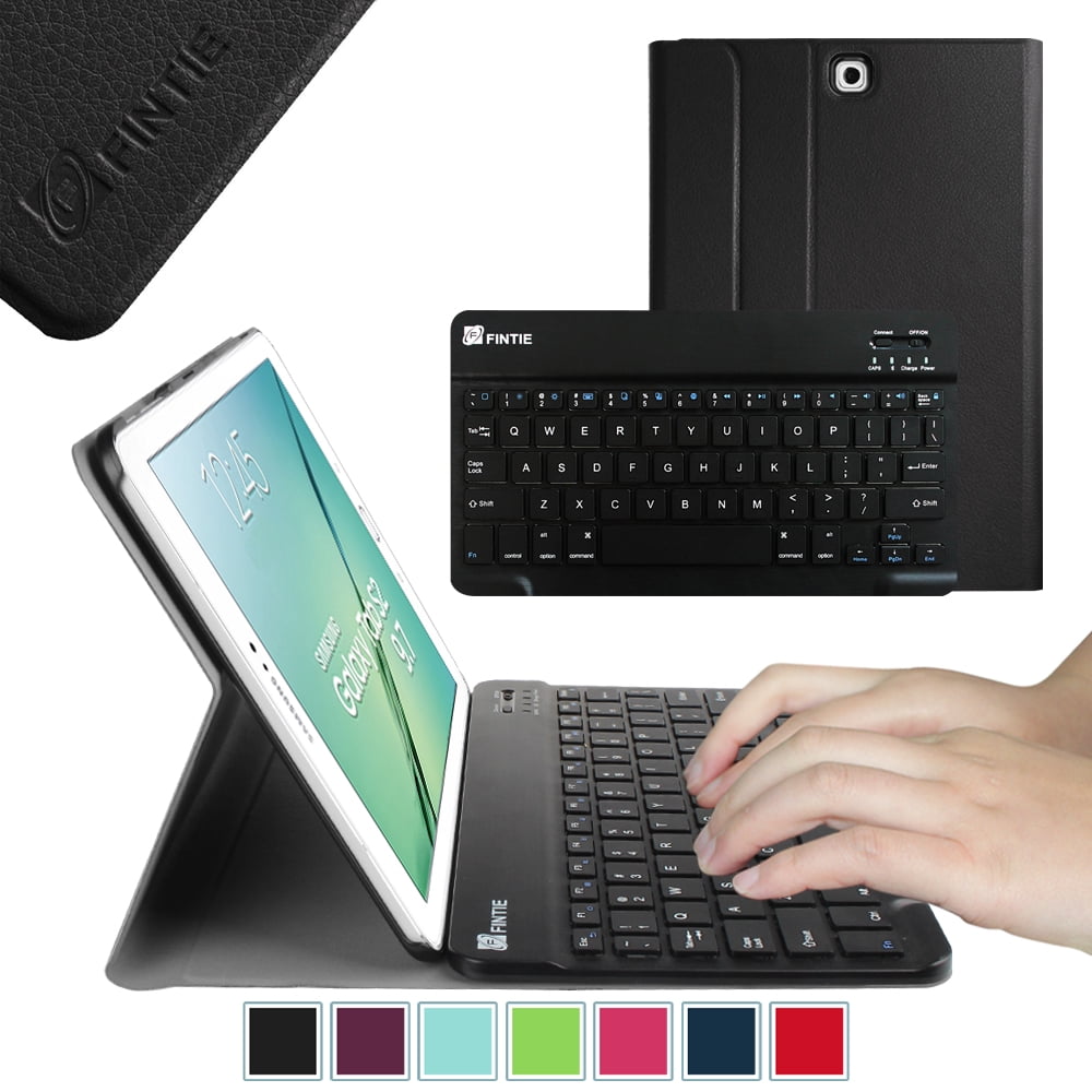 Lam Misbruik Banket Fintie Keyboard Case for Samsung Galaxy Tab S2 9.7 Tablet - Slim Shell Cover  with Bluetooth Keyboard, Black - Walmart.com