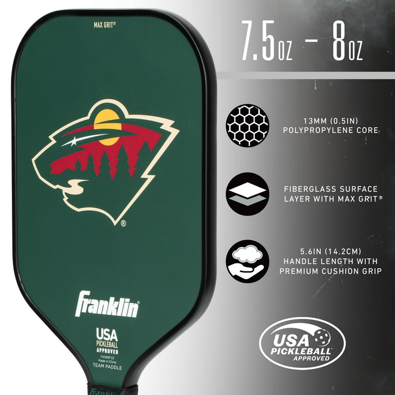 Franklin Sports NHL Minnesota Wild Pickleball Paddle - Official