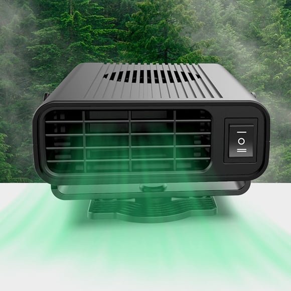 ADDHAT 1Ud Calefactor Para 2V Negro Con Ventilador Y Desempañador De ABS