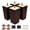 4sets-6inch, variant on Furniture 4sets 4inch Dark Brown Square Wood Replacement