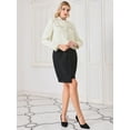 thumbnail image 3 of DARING DIVA Women's Tweed Blazer Long Sleeve Open Front Cropped Jacket S Beige, 3 of 6