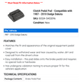 thumbnail image 2 of Clutch Pedal Pad - Compatible with 1987 - 2010 Dodge Dakota 1988 1989 1990 1991 1992 1993 1994 1995 1996 1997 1998 1999 2000 2001 2002 2003 2004 2005 2006 2007 2008 2009, 2 of 2