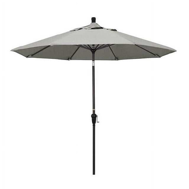 California Umbrella SDAU908117-5402 Parasol de Marché Rond en Aluminium de 9 Pi, Sunbrella Granite