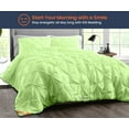 thumbnail image 2 of SGI Microfiber Comforter Set SuperKing P Plus Size Sage Pinch 3 Piece, 2 of 5