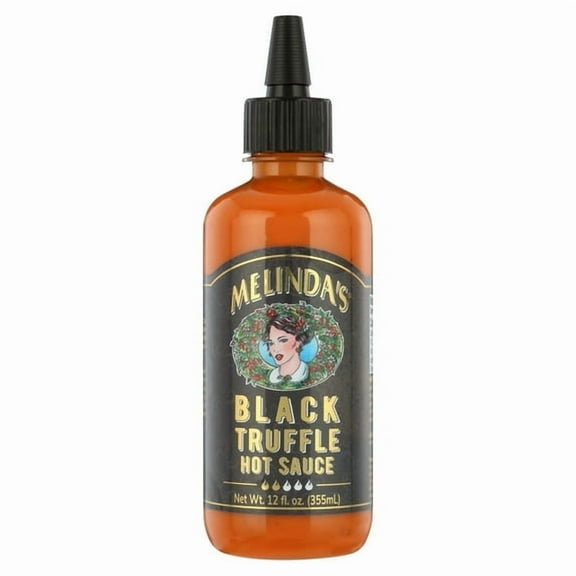 Melinda's Black Truffle Hot Sauce, Condiment and Sauce, 12 oz ( 2 Pack )