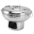 thumbnail image 3 of Charcoal Hot Pot, Fast Heating Portable Round Design Stainless Steel Dry Ice Hot Pot  For Parties Gold,Silver, 3 of 8