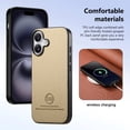 thumbnail image 5 of Designed for iPhone 11 Classic Case, Slim Leather Luxury Business PU Non-Slip Texture Grip Shockproof Bumper Protective Phone Cover Men Women For iPhone 11,Khaki, 5 of 9