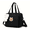 Black, variant on Cute Quilted Baby Diaper Tote Bag, Multifunctional Waterproof Handbag with Stroller Straps for Travel Mommy Daily Use(Black)