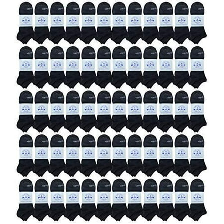

60 Pair Yacht & Smith Low Cut Socks Thin Comfortable Lightweight Breathable Wholesale Bulk Sport Socks Women (BLACK Medium one_size)