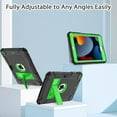 thumbnail image 6 of BMOUO Case for iPad 9th 8th 7th Generation (10.2 inch, 2021/2020/2019), Shockproof Protective iPad 10.2 Case with Built-in Stand/Pencil Holder, Black+Green, 6 of 7