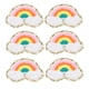 thumbnail image 1 of 6 parches de arcoíris de colores brillantes con diseño de nubes de arcoíris de algodón para bordar y planchar en la ropa., 1 of 14