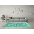 thumbnail image 3 of Ahgly Company Indoor Rectangle Persian Turquoise Blue Traditional Area Rugs, 5' x 8', 3 of 4