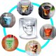 thumbnail image 3 of Vaso de doble pared con motivo de calavera, transparente, para café, vino, cerveza, té, juego de 2 transparente Xemadio LKX-0111-1, 3 of 6