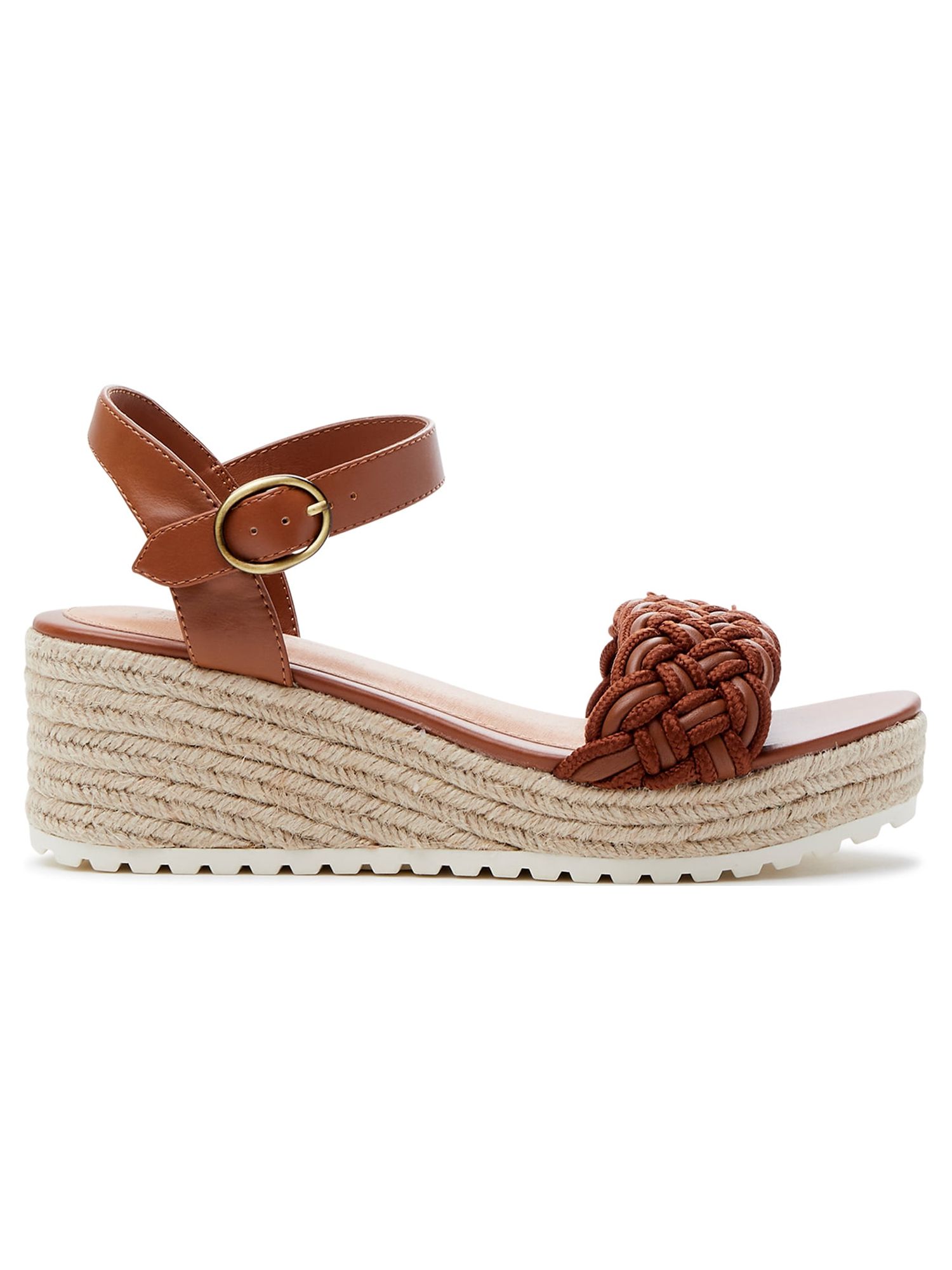 Time and Tru Women's Braided Wedge Sandals, Wide Width Available - image 5 of 5