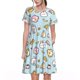 thumbnail image 1 of Disketp Rabbit Burger Coffee para Vestido de Manga Corta para Mujeres, Vestidos de Verano para Mujeres, Casual y Holgado para la Playa, 1 of 6