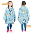 thumbnail image 3 of Catalonia Cat Wearable Blanket Hoodie for Kids, Fleece Snuggy Sweatshirt Pullover, 4-12 Years Boy Girl Gift, 28 × 24 inches, 3 of 6