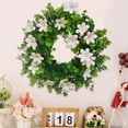 thumbnail image 4 of Plastic Spring/Summer Wreath - with Leaves, Plastic Material. For Front Door, Wall, Wedding, Party, Indoor/Outdoor Use, 4 of 5