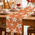 thumbnail image 5 of Orange Starfish Coastal Table Runner 70 Inches, Nautical Summer Ocean Abstract Art Bed Runner Dresser Scarves Tabletop for Indoor Outdoor Parties/Ceremony/Banquet, 13" x 70", 5 of 9