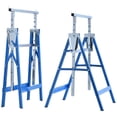 thumbnail image 1 of HOMCOM Adjustable Telescopic Builders Trestle,Folding Saw Horse Tool, Blue, 1 of 10