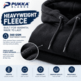 thumbnail image 3 of Pukka Blanks Unisex Heavyweight 300 GSM Fleece Hoodie Navy X-Large, 3 of 7